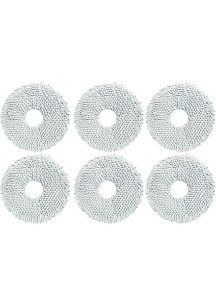6 Adet Mikrofiber Paspas Bezi Yedek Aksesuarları Xıaomı B101CN Hepsi Bir Arada Robotik Süpürge (Yurt Dışından)