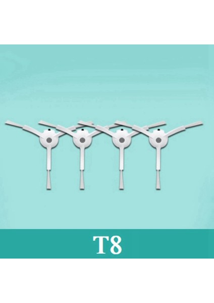 8 Adet Aksesuar Kiti Roborock T8/q7 Max/max + Elektrikli Süpürge Yıkanabilir Paspas Bezi Yan Fırça Yedek Parçalar (Yurt Dışından)