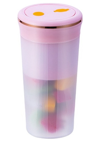 Elektrikli Blender Taşınabilir Meyve Sıkacağı 6 Bıçaklı USB Şarj Edilebilir Meyve Karıştırıcı Dak Smoothie Maker Mutfak Robotu Makinesi (Pembe) (Yurt Dışından)