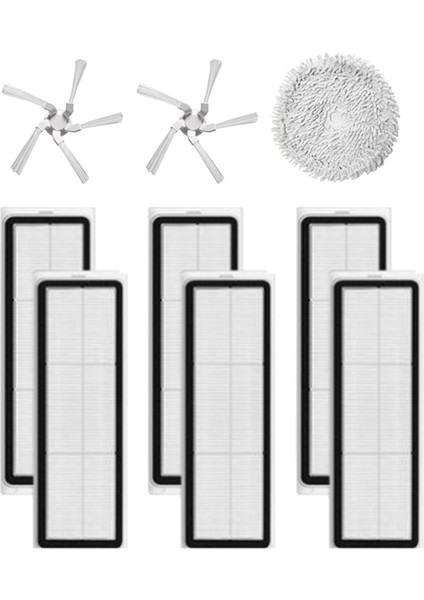 9 Adet Xiaomi Dreame W10/W10 Pro Robotlu Süpürge Aksesuarları Yıkanabilir Hepa Filtre Yan Fırça Paspas Bezi Ev (Yurt Dışından)