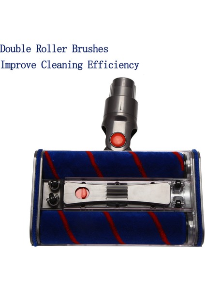 Motorlu Çift Zemin Fırça Kafası Aracı Dyson V8 V7 V10 V11 Elektrikli Süpürge Yumuşak Süpürgesi Silindir Kafası Zemin Fırçası (Yurt Dışından)