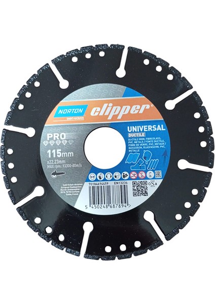 Norton Clıpper Pro Unı Ductıle Kesme Diski 115X22.23