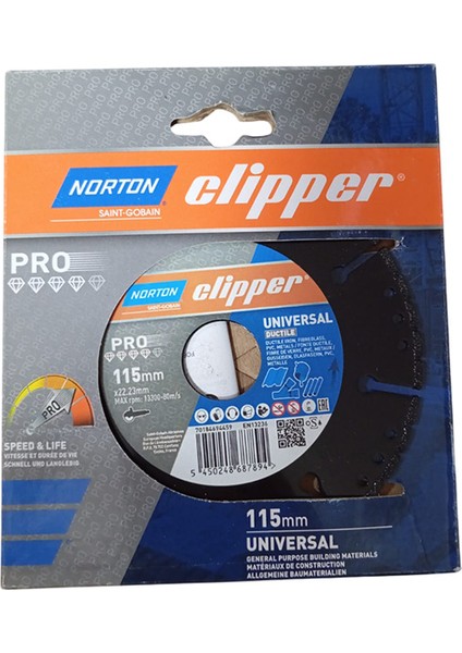 Norton Clıpper Pro Unı Ductıle Kesme Diski 115X22.23