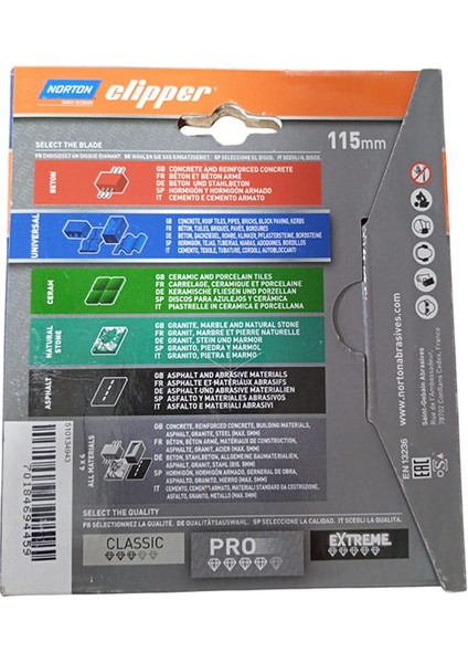 Norton Clıpper Pro Unı Ductıle Kesme Diski 115X22.23