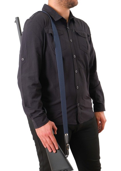 Tüfek Askı Kayışı - Savage - 4 cm Kolon - Lacivert