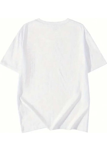 Kadın V Yaka Baskılı Siyah/beyaz Salaş Oversize T-Shirt fırsatları