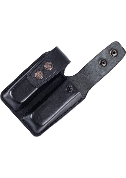 Hakiki Deri Çiftli Şarjör Kılıfı 9 mm - Siyah (YT-021) modelleri