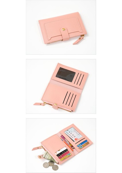 Bayan Çok Fonksiyonlu Kart Tutucu Fermuarlı Para Cüzdanı Çoklu Kart Yuvası Öğrenci Kart Tutucu Cüzdanı (Yurt Dışından) indirimleri