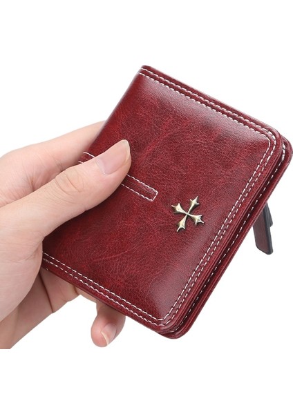 Bayanlar Kısa Cüzdan Çoklu Kart Yuvası Boş Para Cüzdanı Moda Çok Yönlü Fermuarlı Kart Tutucu (Yurt Dışından) modelleri