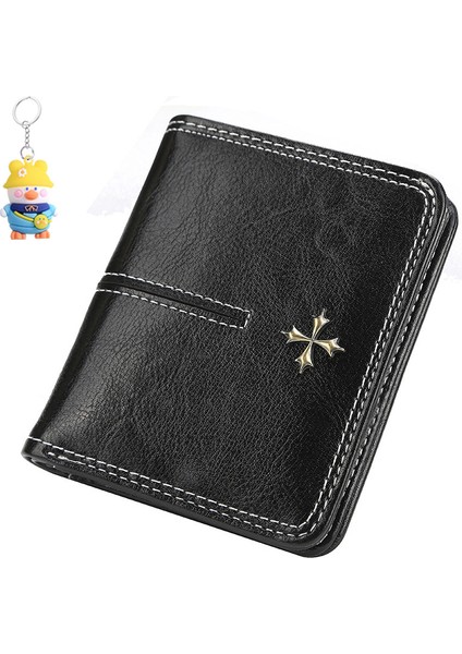 Bayanlar Kısa Cüzdan Çoklu Kart Yuvası Boş Para Cüzdanı Moda Çok Yönlü Fermuarlı Kart Tutucu (Yurt Dışından)
