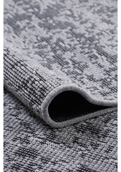 Paradis Halı Yıkanabilir Gri Renk Pixel Model Şönil Kilim