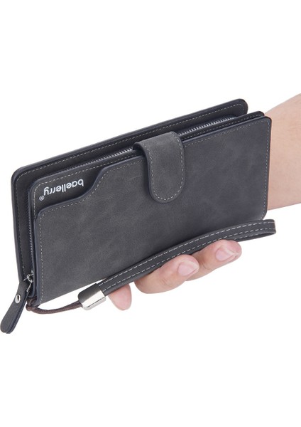 Erkek Cüzdan Moda Çoklu Kart Yuvası Fermuar Toka Clutch (Yurt Dışından) fiyatları