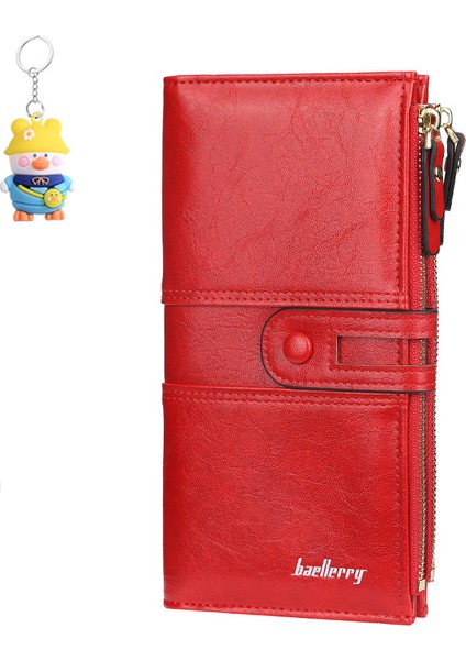 Cüzdan Bayanlar Uzun Büyük Kapasiteli Toka Fermuar Clutch Moda Çoklu Kart Yuvası Cüzdan (Yurt Dışından)