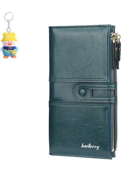 Cüzdan Bayanlar Uzun Büyük Kapasiteli Toka Fermuar Clutch Moda Çoklu Kart Yuvası Cüzdan (Yurt Dışından)