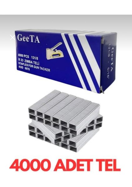 131/8 Zımba Teli 4000 Adet 8 mm. Geeta 131/8 Zımba Teli 4000 Adet 8 mm