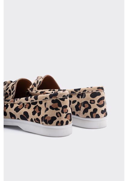 Yello Leopar Süet Deri Kadın Loafer fiyatları