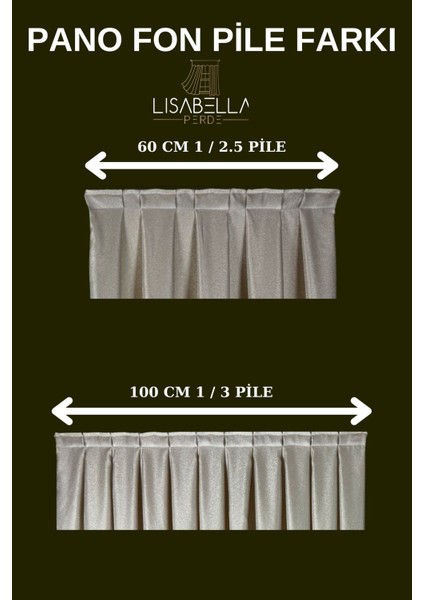 Luxe Harmony Pano Fon Perde– 1/2,5 Yoğun Pile (Tek Kanat)
