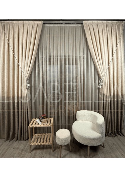Elegance Pano Fon Perde – 1/3 Sık Pile (Tek Kanat)