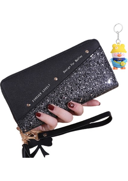 Cüzdan Uzun Bayan Fermuarlı Cüzdan Kadın Çok Yönlü Kart Tutucu El (Yurt Dışından)