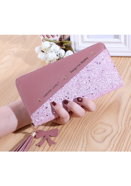 Cüzdan Uzun Bayan Fermuarlı Cüzdan Kadın Çok Yönlü Kart Tutucu El (Yurt Dışından) fırsatları