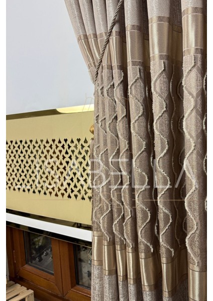 Sienna Elegance Pano Fon – 1/3 Sık Pile (Tek Kanat)
