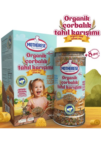 Organik Çorbalık Tahıl Karışımı 400gr - Organik Bebek Çorbalık Tahıl Karışımı 400gr