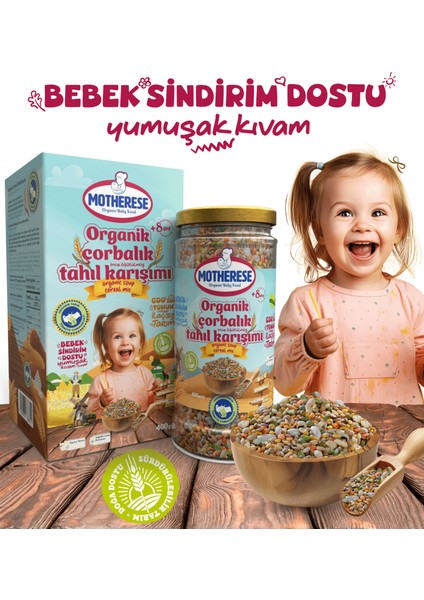 Organik Çorbalık Tahıl Karışımı 400gr - Organik Bebek Çorbalık Tahıl Karışımı 400gr