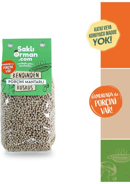 Doğal Porçini Mantarlı Kuskus 336 gr