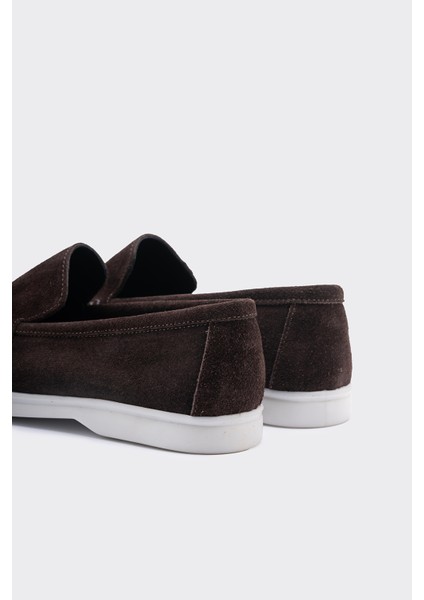 Zeyna Kahverengi Süet Deri Kadın Loafer fiyatları