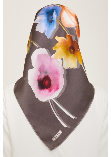 Çiçek Desenli Sura İpek Eşarp 24Ya9106 4 51 fırsatları