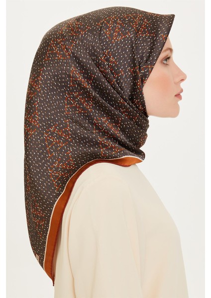 Monogram Desenli Twill Saf İpek Eşarp 9228D 84 fiyatları