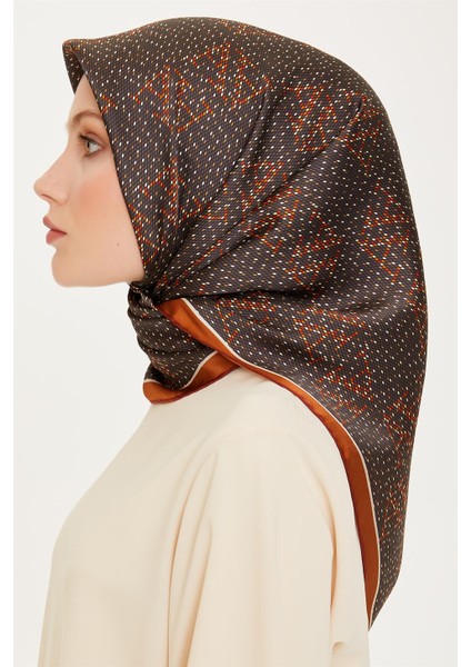 Monogram Desenli Twill Saf İpek Eşarp 9228D 84 modelleri