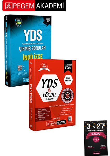2025 Yds İngilizce Çıkmış Sorular / Yds Yökdil Grammar Book Seti (2.kitap)