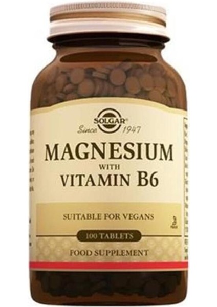 Solgar Magnesium With Vitamin B6 100 Tablet