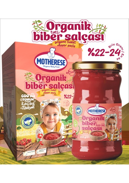 Motheres Tatlı Biber Salçası 620gr