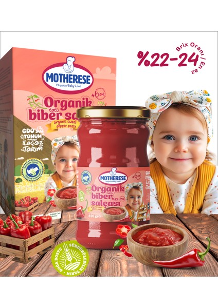 Motheres Tatlı Biber Salçası 620gr