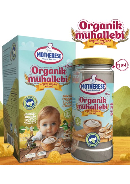 Organik Bebek Muhallebi Karışımı 330gr - Organik Muhallebi Karışımı 330 gr