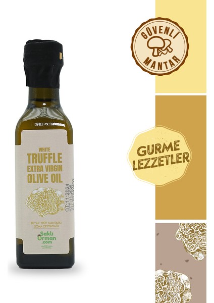 Doğal Beyaz Trüf Mantarlı Sızma Zeytinyağı 100 ml