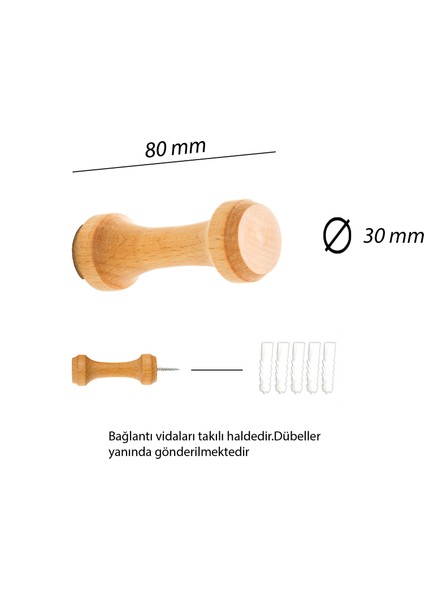 3'lü Ahşap Fil Duvar Askısı & Banyo & Antre & Ofis Askılık | Minimalist Askılık | Naturel Renk indirimleri