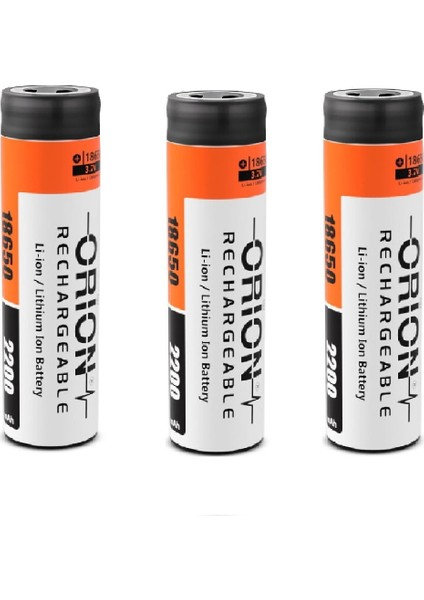 3 Adet Orion 2200 Mah Li-Ion Şarjlı Pil