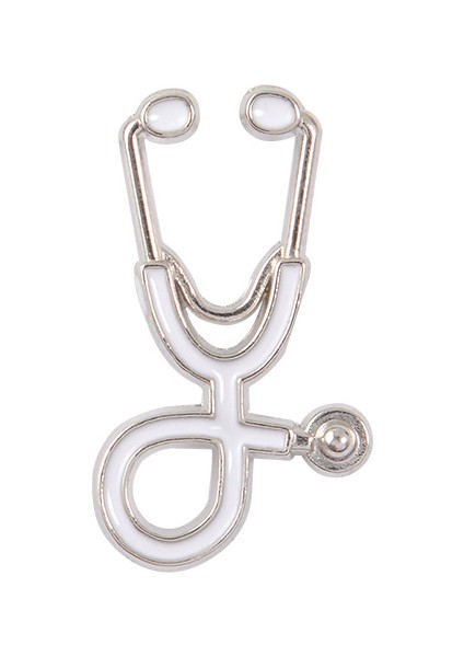 Steteskop Desesnli Medikal Broş P0582