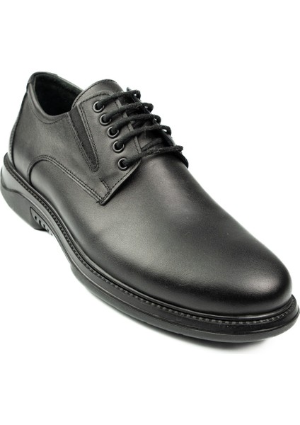 1026 - 1 Siyah Deri Erkek Günlükayakkabı