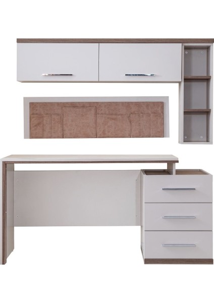 Milano Genç Odası -5 Kapaklı Aynalı Dolap, Karyola, Komodin, Çalışma Masası, Şifonyer, Kitaplık fiyatları