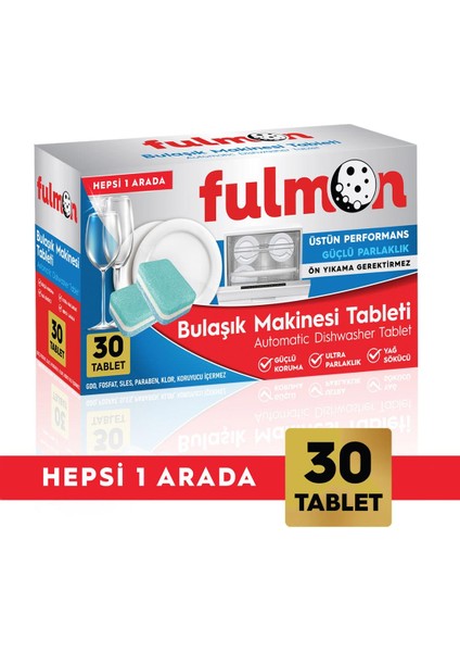 30'lu Bulaşık Makinesi Tableti Hepsi Bir Arada