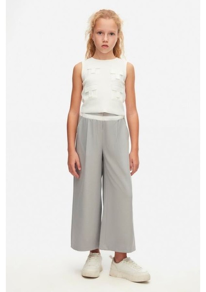 Kız Çocuk Cep Detaylı Bluz