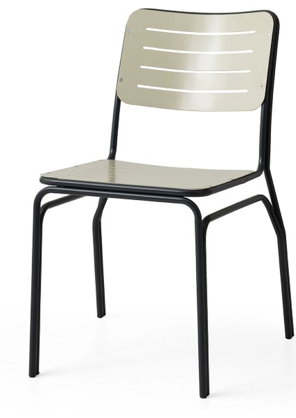 Glr Salon Balkon ve Mutfak Sandalyesi Siyah Metal Gövde 1 Adet