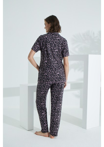Bambu Kısa Kollu Yazlık Kadın Pijama Takımı 73375