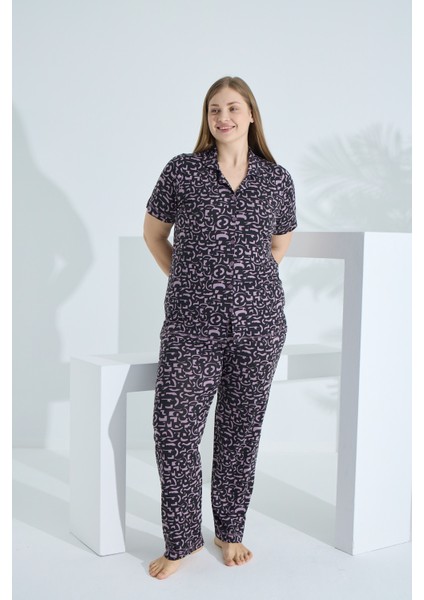 Bambu Kısa Kollu Yazlık Kadın Pijama Takımı 73375