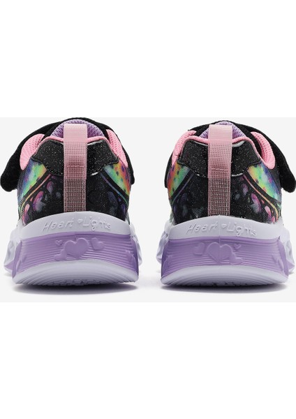 Flutter Heart Lights - Groovy Swirl Büyük Kız Çocuk Siyah Işıklı Spor Ayakkabı 303253L Bkpk indirimleri