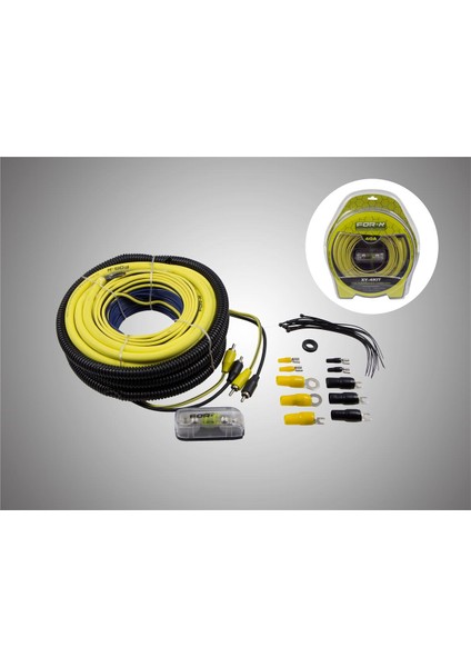 Xy-4kit- Kaliteli-Profesyonel-Bakır Oranı Yüksek-Kalın 4ga Full Tesisat Kablosu-Y Kablo Hediye